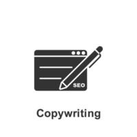 Online marketing, copywriting vector icon