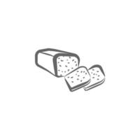 Whole grain, bread hand drawn vector icon