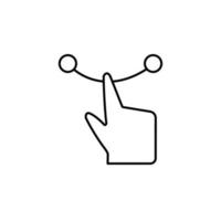 Finger, touch, screen vector icon
