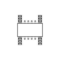 steel structure billboard vector icon