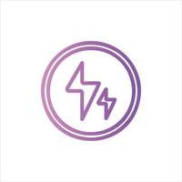 high voltage in flat design style vector