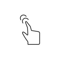 Gesture, push, finger vector icon