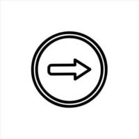 right arrow in flat design style vector