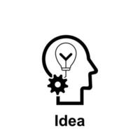 Human mind, idea vector icon