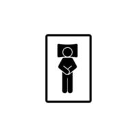 man sleep on back with arms crossed vector icon