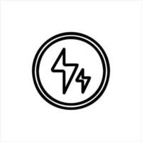 high voltage in flat design style vector