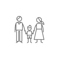 Family, parents, baby vector icon