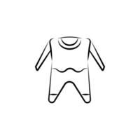 Child dresses concept line vector icon