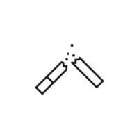 Quit smoking, cigarette vector icon