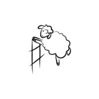 the sheep are jumping vector icon