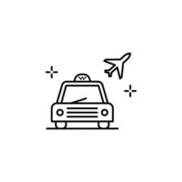 Taxi to airport vector icon