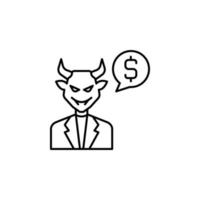 Bribe, businessman, money vector icon