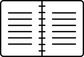 Thin line notebook icon. Simple book icon design. vector