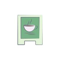 road sign of coffee colored vector icon