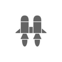 Fly, jetpack, space vector icon