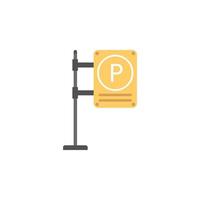 Parking area colored vector icon