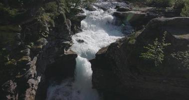 timelapse shot of rapids and waterfall in norway video