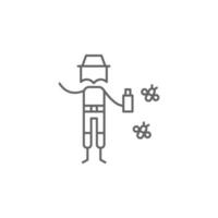 Bug repellent, adventure vector icon