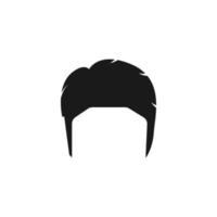 cabello, mujer, Corte de pelo César vector icono