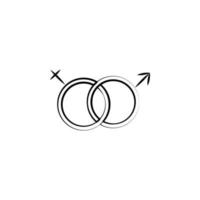 Gender sex concept line vector icon