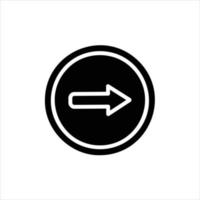 right arrow in flat design style vector