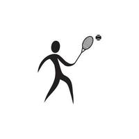 tennis player vector icon