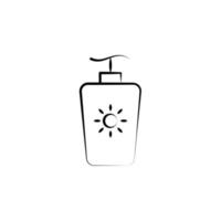 suntan cream vector icon