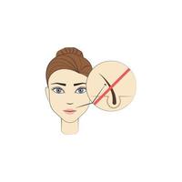 Face laser epilation colored vector icon