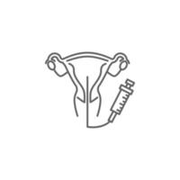 Artificial insemination, uterus vector icon