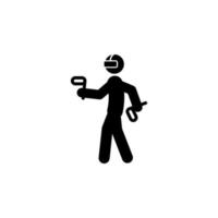 man virtual reality vector icon