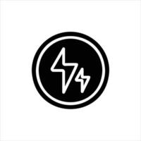 high voltage in flat design style vector