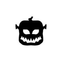 pumpkin halloween silhouette vector icon