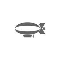 Transportation Airship vector icon