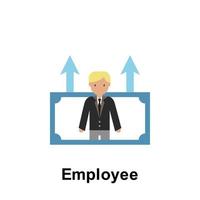 Employee color vector icon