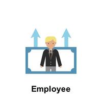 Employee color vector icon