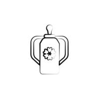 Milk bottle baby concept line vector icon