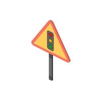 Traffic alerts isometric vector icon