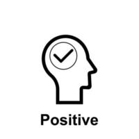 Human mind, Positive vector icon