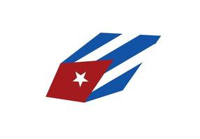 Cuba bandera icono, ilustración de nacional bandera diseño con elegancia concepto vector