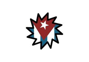 Cuba bandera icono, ilustración de nacional bandera diseño con elegancia concepto vector