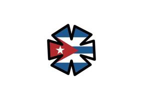 Cuba bandera icono, ilustración de nacional bandera diseño con elegancia concepto vector