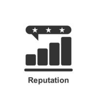 Online marketing, reputation vector icon