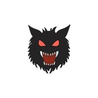 wolf man colored vector icon