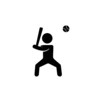 béisbol jugador vector icono