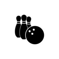 bowling and bowling ball vector icon