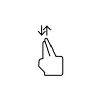 Finger premium, touch, gesture vector icon