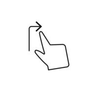 Move, hands, right, touch vector icon