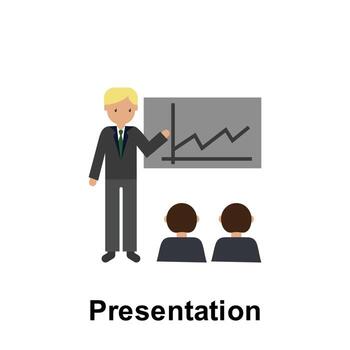 presentación color vector icono