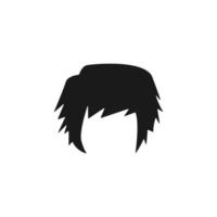 hair, woman, haircut medium vector icon