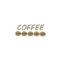 coffee grain inscription colored vector icon